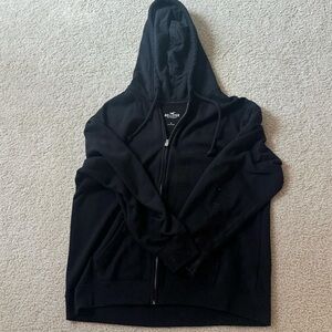 black hollister zip up